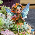 Fairy Garden Stake Decor, Acrylic 2D Garden Fairy Decoration, Fairy Garden Accessories for Outdoor Indoor Yard Lawn Pot Plants (Floral Girl)