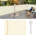 LOVE STORY Custom Size 3'x20' Butter Cream Balcony Privacy Screen,UV Block Privacy Fence Screen,90% Shield for Outdoor Pool Garden Apartment Railing