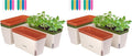 VIVOSUN Self-Watering Planters, 8-Pack 10.5 Inch Compact Rectangular Window Herb Planter Box with 10 PCS Plant Labels, Plant Container for Basil, Flowers, Succulents, Indoor & Outdoor