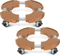 VANCASTLE Plant Caddy with Lockable Wheels Heavy Duty 450lbs Capacity, 15-22 Inch Adjustable Plant Stand with Wheels Rolling base, Plant Dolly for Flower Pot Mover Indoor Outdoor, Khaki, 2 Pack