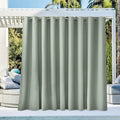 NICETOWN Outdoor Curtainch for Patio Waterproof 140 inch Wide, Rustproof Grommet Thermal Insulated UV Blocking Cabana Curtainch & Drape, Privacy Safe Shade for Gazebo, Sage Green, 1 PC, 84-Inch Long