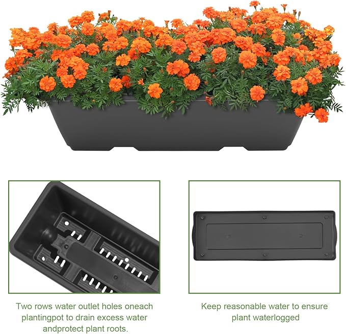 5 Tier Vertical Raised Garden Bed Planter Box, Vertical Raised Bed with Drainage Holes for Indoor Outdoor Herbs Flowers Vegetables Plants, Grey