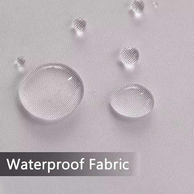 SpaceDresser Waterproof Outdoor Sheer Curtains for Patio - 4 Panels Rod Pocket Indoor Voile Sheer Curtain for Living Room,52W x 96L inch, Silver Grey