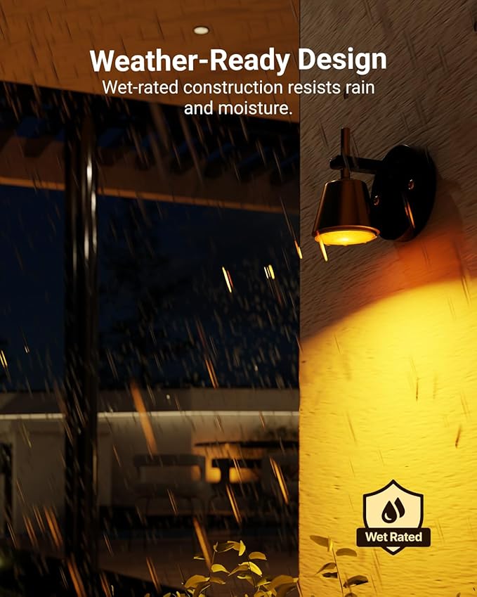Sunco LED Yellow Bug Light Bulbs Outdoor PAR38 Bug Repellent Light for Porch, Backyard, Outside, 13W=90W, 2000K Amber Glow, Dimmable, 1050 LM, E26, Wet Rated, Instant On, Flicker Free ETL 4 Pack.