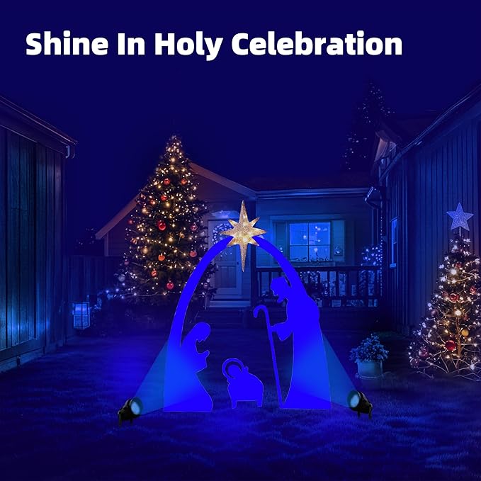 Color LED Spotlight Outdoor 120V 25W, Durable Landscape Spot Light for Yard, Garden, Tree, House, Halloween, Christmas - Ideal Spot Lights, Spotlight Outdoor Decoration