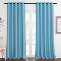 NICETOWN Blackout Curtain Drape for Bedroom - Light Reducing Thermal Insulated Solid Grommet Room Darkening Window Curtain 90 inches Long for Living Room (Teal Blue, 1 Piece, W66 x L90)