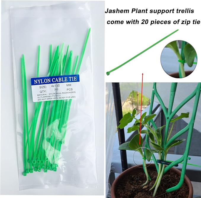 Garden Trellis for Climbing Plants 6 PCS Plastic Indoor Trellis for Potted Plants Green Stackable Mini Climbing Plant Stupport DIY Flower Pot Support for Pea Vegetable Clematis (6 Packs)