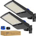 HYPERLITE Led Parking Lot Lights Outdoor 300W - UL Listed Wall Mount LED Stadium Flood Light - 45000lm 5000K Parking Lights Commercial for Backyard Court Street Driveways Highway Farm - 2Packs