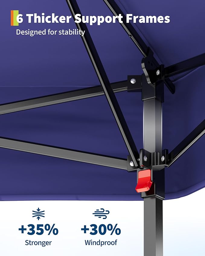 11'x11 Pop-Up Gazebo, Instant Outdoor Canopy Tent with Mosquito Nettings, Durable Steel Frame, Water, and UV Proof, for Patio, Garden, Courtyard, Party (Blue)
