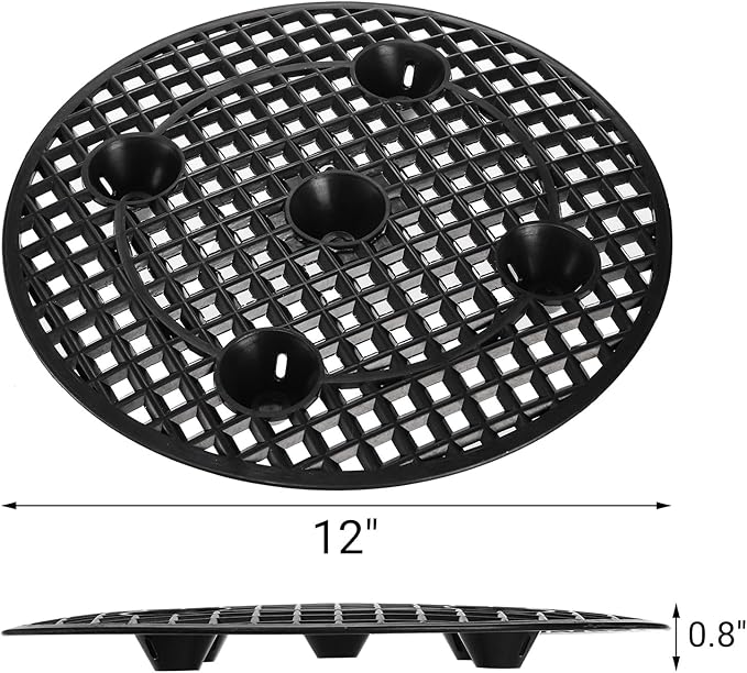 15 PCS Plant Level Pot Elevator, 12 inch Plastic Potted Plant Stands, Large Patio Planter Riser Holder, Deck Floor Protector to Prevent Rot Damage, Plant Trivet for Indoor Outdoor Garden