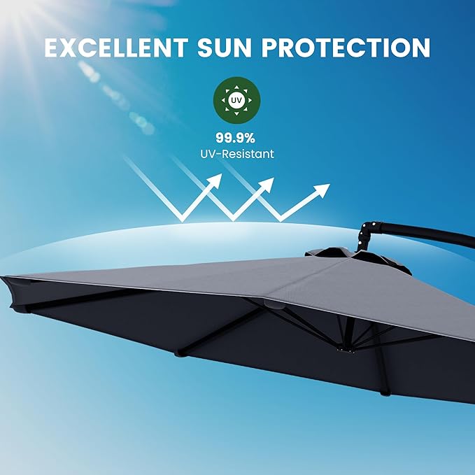 OLILAWN 10ft Patio Umbrella with Base