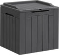 Greesum 31 Gallon Resin Deck Box All Weather Outdoor Storage Boxes for Patio Furniture Set,Outdoor Toys,Garden Tools,Gray