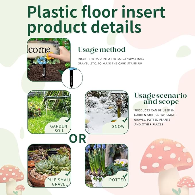 Fairy Garden Stake Decor, Acrylic 2D Garden Fairy Decoration, Fairy Garden Accessories for Outdoor Indoor Yard Lawn Pot Plants (Two-Birds)