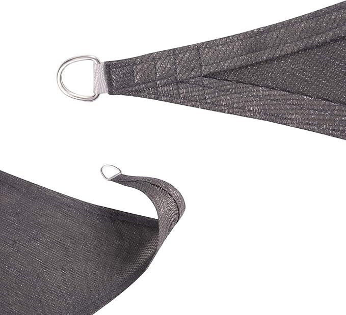 SUNLAX Sun Shade Sail 10' x 10' x 10' Dark Grey Triangle Canopy Sail Shade Cover UV Block Permeable Sunshade Outdoor for Patio Backyard (We Make Custom Size)