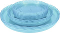 12Pcs Clear Plant Saucer, 6 8 10 Inch Durable Plastic Plant Tray, Round Plant Pot Saucers, Drip Tray for Indoor and Outdoor Garden, Blue