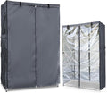 Waterproof Shelf Cover,600D Heavy Duty Dustproof Storage Wire Rack Covers,Outdoor Shelving Covers for Wire Shelves with Zipper 48''x24''x72'',Clear Front.