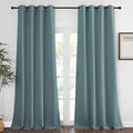 NICETOWN Bedroom Curtain Room Darkening Drapery 102 inches Length - Home Fashion Thermal Insulated Grommet Room Darkening Curtain for Living Room (Greyish Blue, 1 Panel, 52 x 102 inches)