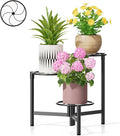 3 Tier Plant Stand Outdoor Tall Metal Corner Plant Stand for Patio Garden Balcony Living Room Bedroom Indoor Tiered Plant Shelf Black Kite