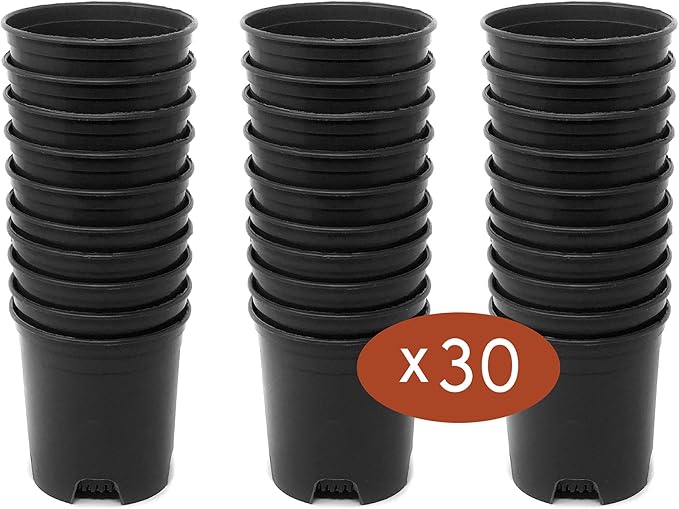 Wholesale Bulk Nursery Pot 4 Inch Black Plastic Planters 30-Pack 0.25 Gallon Pots for Outdoor Indoor Plants Gardening Flower with Drainage Holes