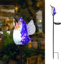 Bshine Solar Garden Decoration Outdoor Hummingbird Lights Stake, Hand Blown Glass Waterproof Solar Light Decorate Paths, Pathways, Lawns and Yards Art for Mom Gifts