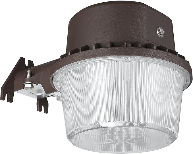 TORCHSTAR LED Barn Light, Dusk to Dawn Area Lights with Photocell, Outdoor Security Flood Lighting, ETL & FCC Listed, IP65 Waterproof, Aluminum Housing, 110-277V, Garage, Yard, 5000K Daylight, Bronze