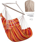 Miztli Hammock Chair with Hanging Chair Cover – Max 500 Lbs, Steel Spreader Bar with Anti-Slip Rings, Comfortable Indoor & Outdoor Hanging Chair – Includes Protective Waterproof Cover (57x45.5 in)