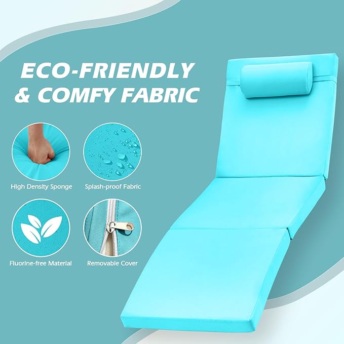 Chaise Lounge Chairs Outdoor Comfy Outside Wicker Patio Pool Lounge Chair w/ 5 Adjustable Back Angle Cup Holder Thicken Cushion