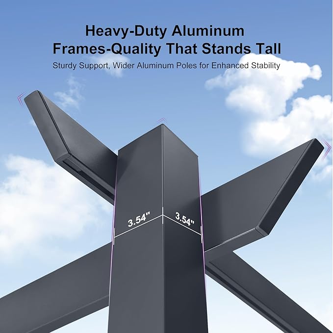 PURPLE LEAF 10' x 10' Aluminum Outdoor Pergola Wind-Resistant Retractable Pergola with Double Sun Shade Canopy Heavy-Duty Metal Pergola for Patios Backyard Deck Garden, Khaki