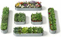 6-Pack 18” Tall Galvanized Raised Garden Beds – New Home Garden Layout, Fits 300 Sq Ft Backyard, 10x2x1.5 & 4x4x1.5 ft Metal Planter Raised Beds Set for Vegetable, Herb & Flower-Brooklyn Grey