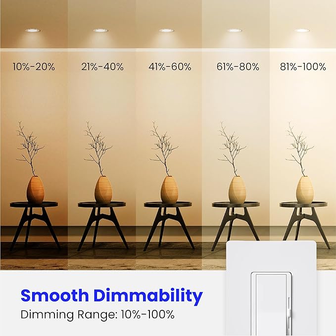 Feit Electric BR30 LED Light Bulb, 100W Equivalent, Dimmable, 1400 Lumens, E26 Standard Base, 2700K Soft White, 90CRI, Flood Light Bulb for Recessed Cans, 22-Year Lifetime, BR30DM/1400/927CA/4, 4 Pack