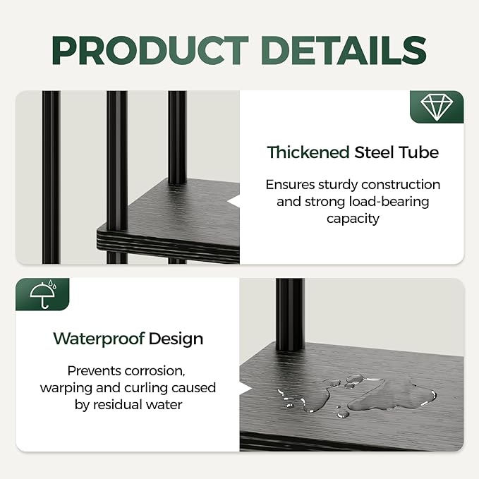 Bamworld Tall Plant Stand Indoor 6 Tier Plant Holder for Multiple Plants Corner Shelf Stand for Patio Garden Balcony Living Room Bedroom Dark Brown