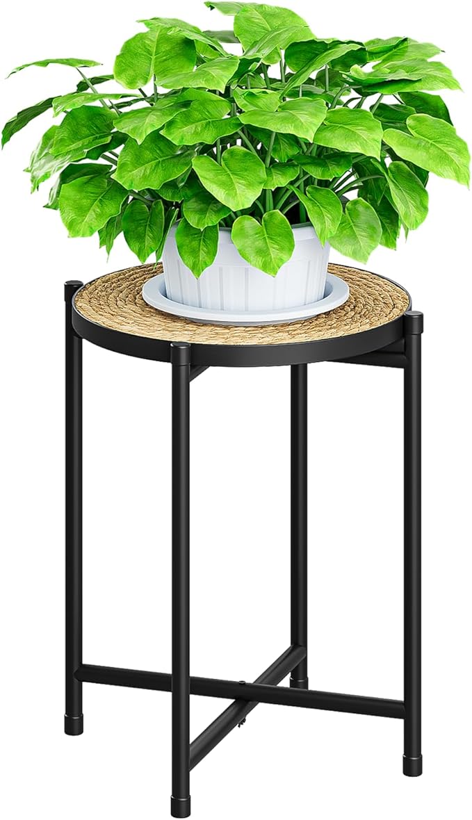 Bamworld Indoor Plant Stand Tall Plant Table Corner Plant Stool Boho Small Plant Holder Single Flower Stand for Large Plants Decor Pot Stand for Living Room Bedroom Balcony