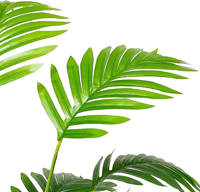 Artificial Plants in Pots Large Fake Tree Floor Faux Tropical Plants Decorative Greenry House Potted Tall for Home Office Living Room Decor Indoor Garden Outdoor (80cm Tall Palm)
