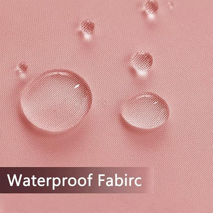 SpaceDresser Waterproof Outdoor Sheer Curtains for Patio - 2 Panels Rod Pocket Indoor Voile Sheer Curtain for Living Room,100W x 84L inch, Blush