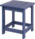 LZRS Adirondack Square Outdoor Side Table for Patio, Pool Composite Patio Table,HDPE End Tables for Backyard,Pool, Indoor Companion, Easy Maintenance & Weather Resistant(Dark Blue)