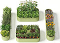 4-Pack 18” Tall Galvanized Raised Garden Beds – Small Space Garden Layout, Fits 170 Sq Ft Yard or Patio, 10x2x1.5 & 6x4x1.5 ft Metal Planter Box for Compact Outdoor Gardening - Moss Green