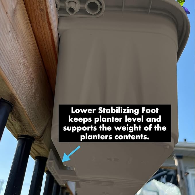 Apollo Exports International 24" Adjustable Railing Planter, Driftwood