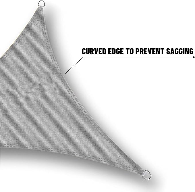 SUNNY GUARD Waterproof Sun Shade Sail 6'x7'x9.2' Charcoal Right Triangle UV Block Sunshade for Backyard Yard Deck Patio Garden Outdoor Activities and Facility(Customized)