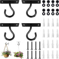 4Pack 2.5Inch Ceiling Hooks for Hanging Plant, Hanger for Indoor and Outdoor Planters Pots Holder, Wall Hook for Plant, Flower Basket, Wind Chimes, Lanterns, Lights, Bird Feeders, Home Decor
