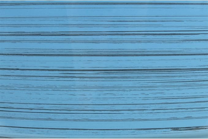 Garden Elements Indoor/Outdoor Glazed Brushed Happy Plastic Planter, Large, Bright Blue, 15"