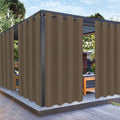 PureFit Outdoor Curtains for Patio Waterproof Weatherproof, UV Resistant Outside Curtains for Gazebo, Front Porch, Pergola, Sun Blocking Privacy Curtain, 52W x 120L inch, 1 Panel, Camel