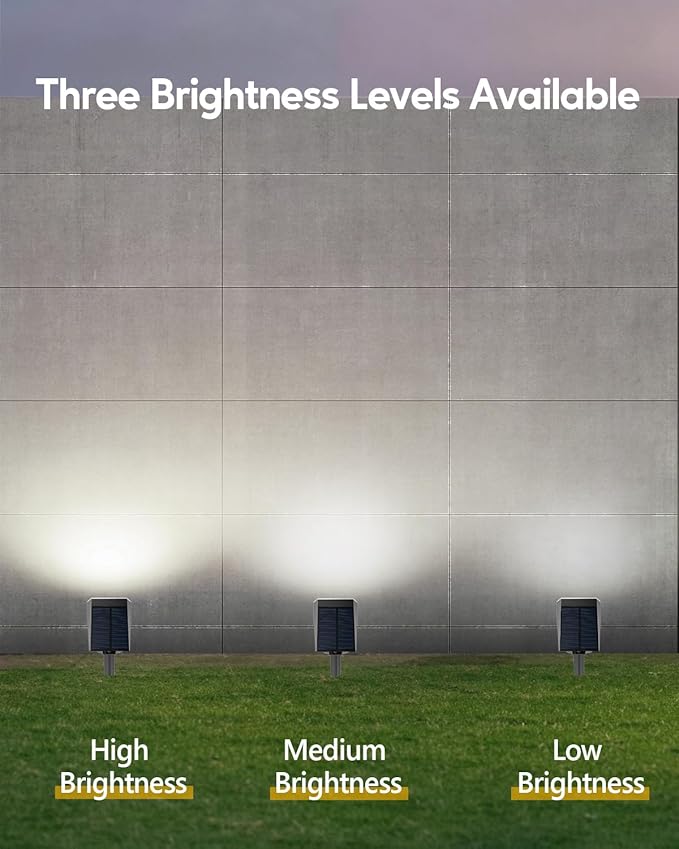 HIBOITEC Solar Spot Lights Outdoor 59LED Landscape Lights Solar Powered Uplights Waterproof Adjustable Brightness Dusk to Dawn for Outside Garden Yard Trees 8 Packs Cool White