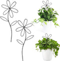 2 Pcs Indoor Plant Trellis, Mini Garden Trellis for Potted Plants, Indoor Potted Plant Climbing Plants Flower Pots Supports with Cute Floral Patterns for Houseplant Vine lvy Flower Plant