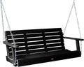 highwood Weatherly Porch Swing, 4 Feet, Black
