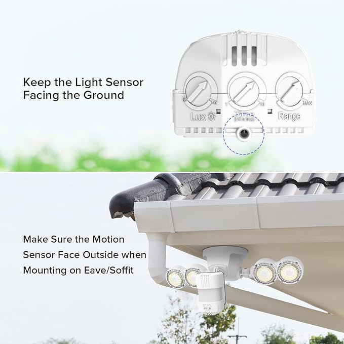 SANSI 40W 5000 LM LED Motion Sensor Outdoor Lights 5000K Daylight Super Bright, Dusk to Dawn, Bright Security Lights for Garage, Yard, IP65 Waterproof, ETL Listed