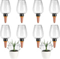 8 Pcs Plant Watering Globes Self Watering Planter Insert Plants Top Fill Water Device Plastic Water Bulbs Slow Release Terracotta for Plants, Clear