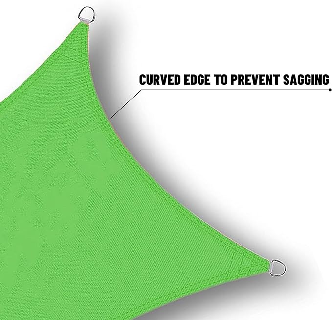 SUNNY GUARD Waterproof Sun Shade Sail 7' x 15' Lemon Green Rectangle UV Block Sunshade for Backyard Yard Deck Patio Garden Outdoor Activities and Facility(Customized)