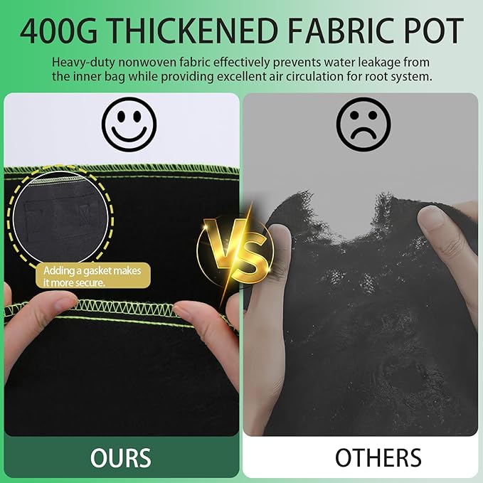 1-Pack 100 Gallon Plant Grow Bags, Thickened Nonwoven Fabric Pots with Handles,Sturdy Garden Planters Aeration Gardening Container to for Plants, Vegetables, and Flowers