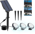 Solar Pond Lights, 18 LED Super Bright Underwater Spotlights LED Submersible Pond Light IP68 Waterproof Fountain Lights for Fish Aquarium Tank Garden Yard Pool Decor Cold White (3-in-1)