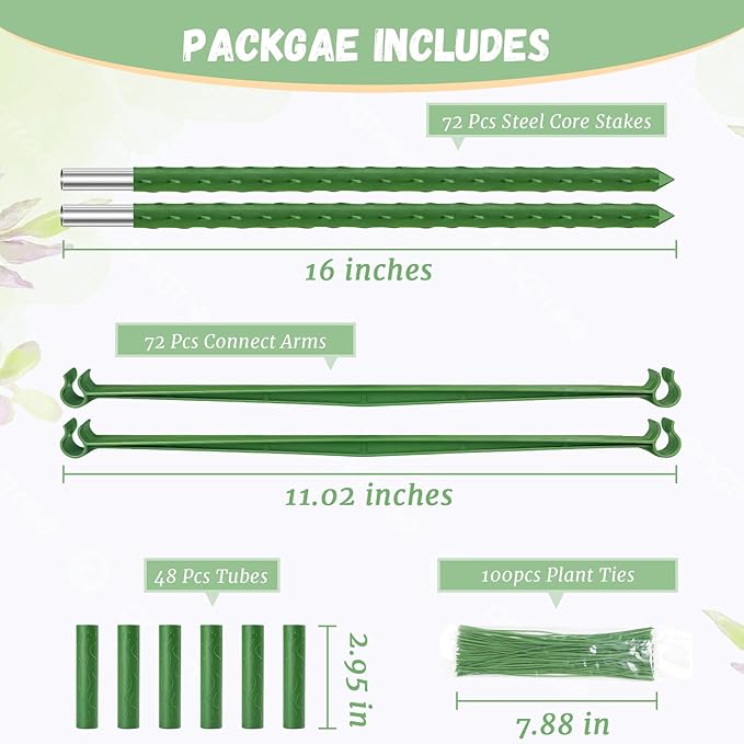 Legigo 8-Pack Tomato Cage for Garden Plant Support- Up to 48inch Garden Stakes Tomato Cage, Tomato Trellis for Potted Plants, Tomato Cages Plant Stakes for Climbing Vegetables Plants Flowers
